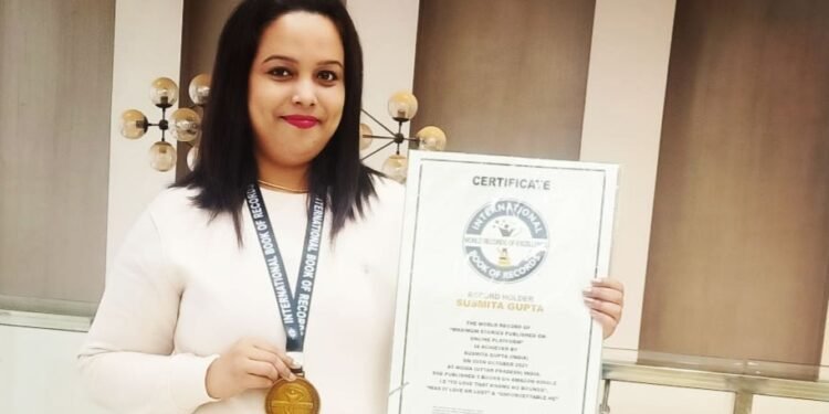 Susmita Gupta – Novelist from India had set a world record for writing and publishing maximum books on online platforms