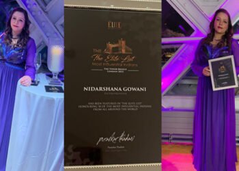 Social Activist and Philanthropist Nidarshana Gowani honored as Top 50 Influential Indians across the World at Icon