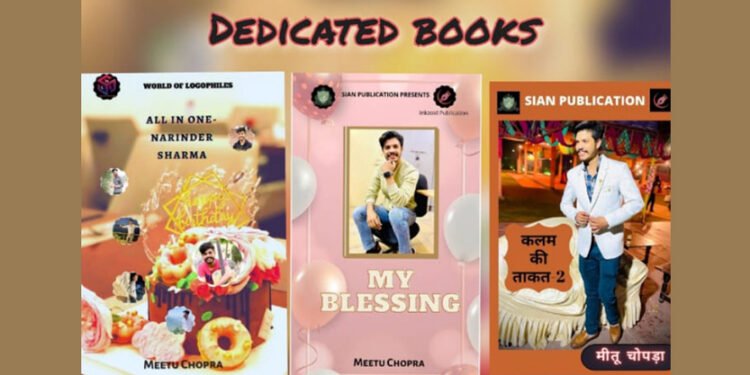 Meetu Chopra shares Dedicated Books