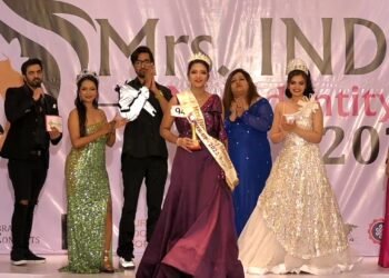 Nisha Pradhan crowned as Mrs.INDIA My Identity Runner Up 2022 and also bestowed with Sib title Iron Lady