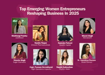 Emerging Women Entrepreneurs, JustWravel, Ghazal Alagh, Namita Thapar, Namrata Patwari, Vineeta Singh’s Bold Bet, Capt. Poonam Devrakhyani, Rajathi Kalimuthan, Dr. Suprabhaa Raorane