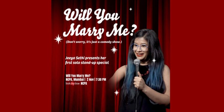 Jeeya Sethi Debuts Her First Solo Stand-up Special “Will You Marry Me” in Mumbai—A Hilarious Take on Love, Life, and Wedding Woes